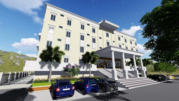 Mallikarjuna Sadan building and entrance in Srisailam